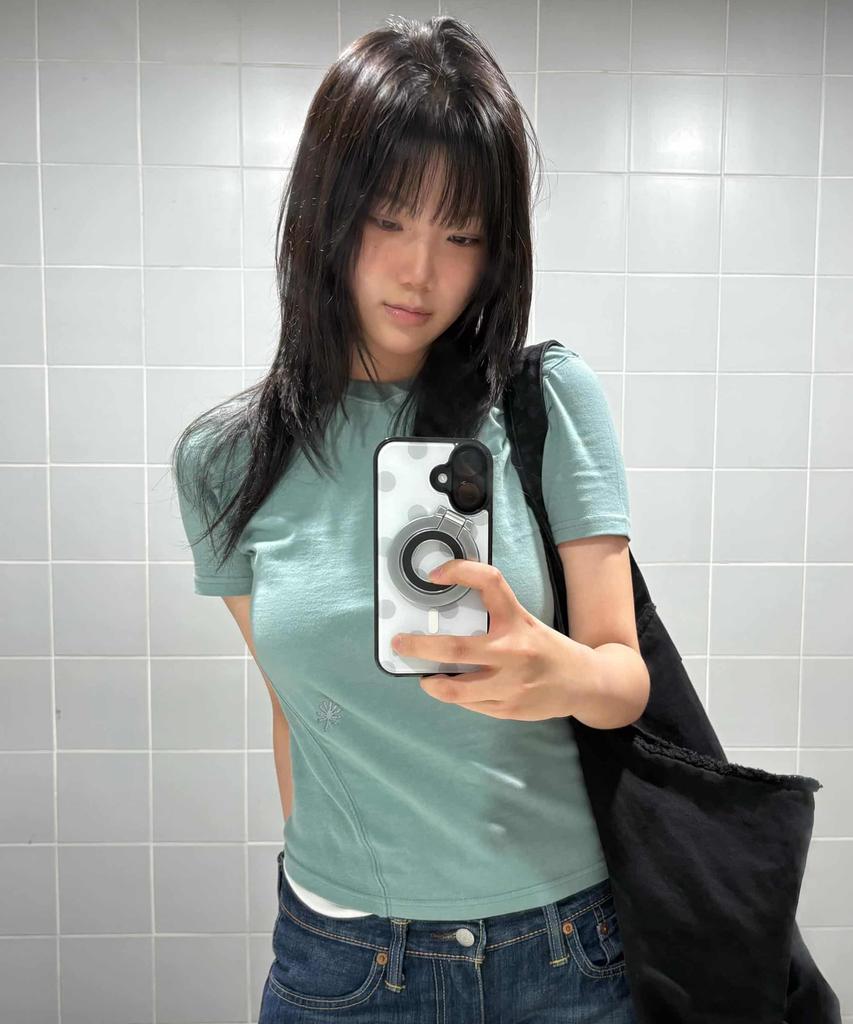 Dandel Dd Asym Side Rib Tee (Dusty Mint)