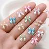 100 Pcs Nail Art Decorations Clear Transparent Bow Colorful Ice Transparent Resin Rhinestones For DIY Manicure Phone Case And Craft Decoration