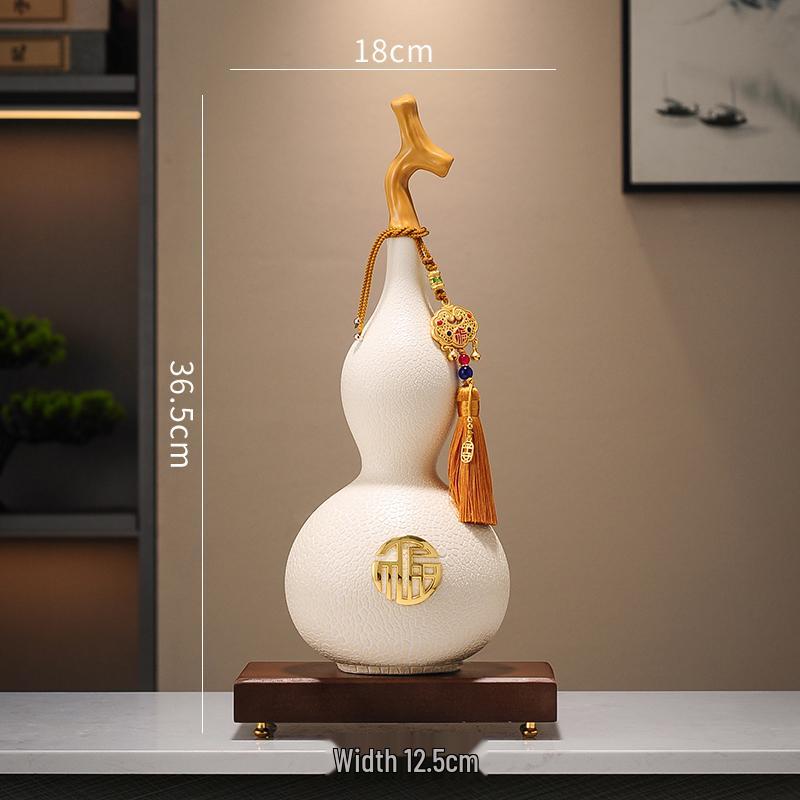 Double Fortune Gourd Ornament for Home Decor: Entrance, Hallway, Living Room, or TV Cabinet
