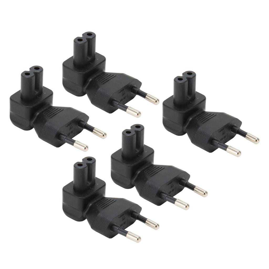 5Pcs  To IEC320 C7 Power Adapter  Male To IEC320 C7 Female Power Plug Adapter Elbow Connector