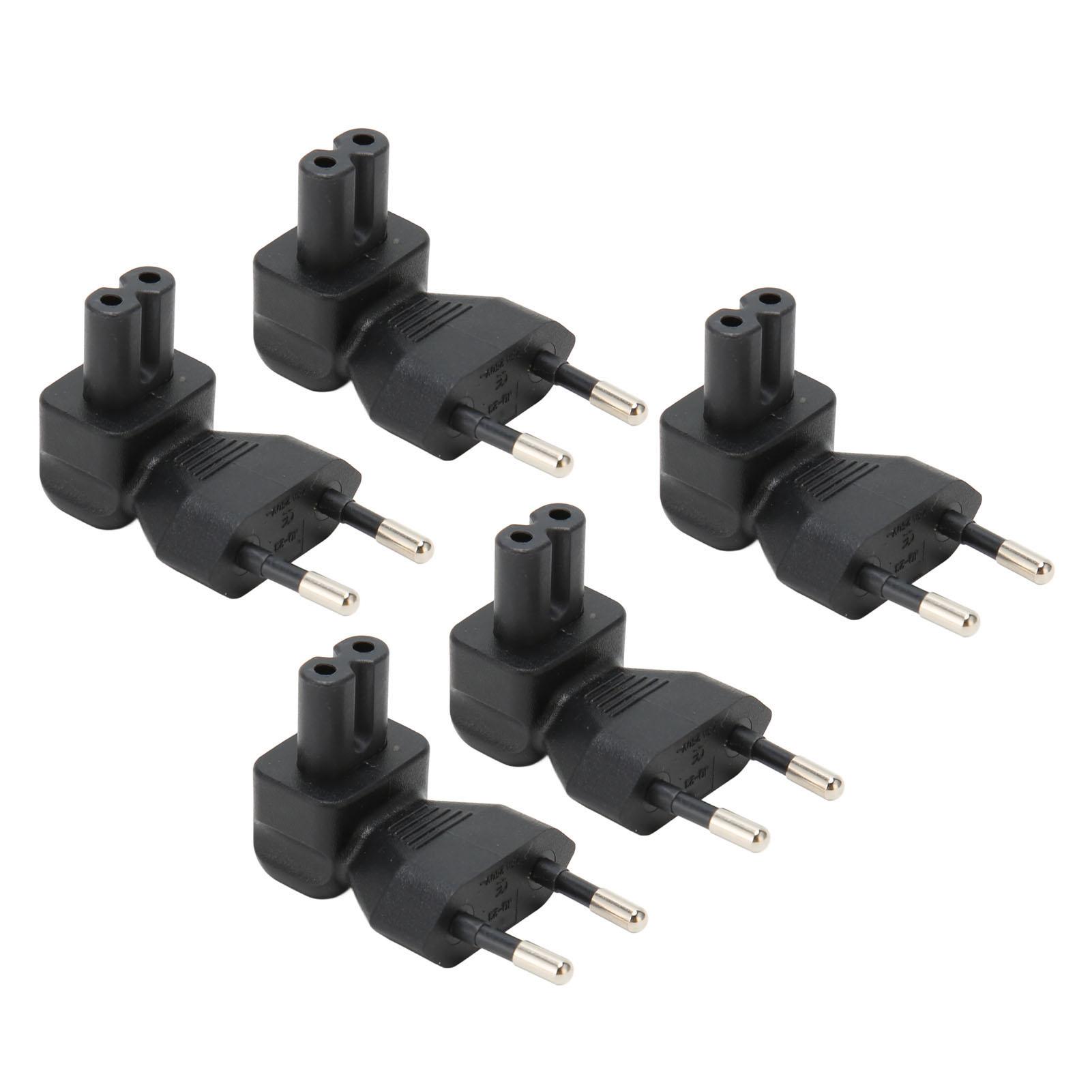 

5 шт. до IEC320 C7 Адаптер живлення Штекерний до IEC320 C7 Роз єм живлення Г-подібний роз єм EU Plug