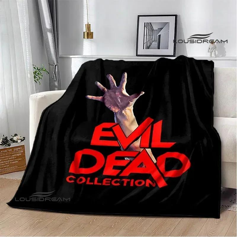 The Evil Dead Movie Printed Flannel Picnic Blanket Warm Soft Cozy Home Travel Blanket Birthday Gift