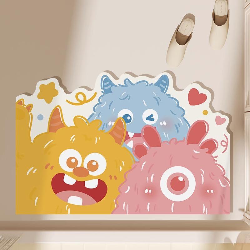 

VIKAMA Простой мультяшный коврик для ванной из диатомита, прихожая, туалет, нескользящие износостойкие напольные коврики, украшение для дома 40X60CM(1.3X2FT