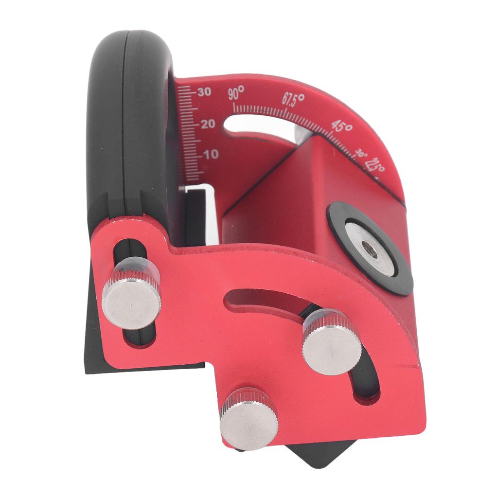 Taschenlochbohrlehren-Set Holzbearbeitung Schrägloch-Locator Aluminiumlegierung 0 bis 90 Grad Einstellbare Dübellehre