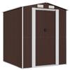 VidaXL Garden Shed Dark Brown 192x191x223 Cm Galvanized Steel 3147460