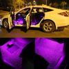4 pz Auto RGB HA CONDOTTO LA Luce di Striscia HA CONDOTTO Le Luci di Striscia Colori Car Styling Decorativo Atmosfera Lampade Auto Luce Interna Con Telecomando 12 V