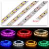 LED 2835 High Brightness 8mm Light Strip: 120 Lights, 12V/24V, Single Color, Self-Adhesive Linear Strip for Home.