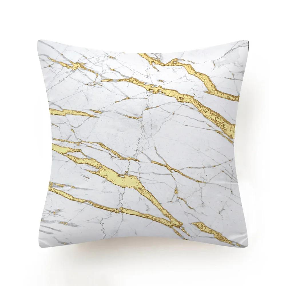 New Black White Marble Texture Cushion Cover 30X50/40X40/45X45CM Ultra Soft Lumbar Pillowcase Sofa Seat Throw Pillows Decor Home