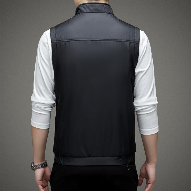 Men's Waistcoat Standing Collar Outdoor Sports Double-sided Vest Vest Clip Sleeveless Trend Coat