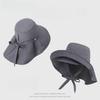 Summer outdoor breathable shawl sunscreen ponytail hole double layer sun hat