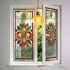Retro Pattern Painted Mandala Outdoor Balcony Glass Display Window Sticker