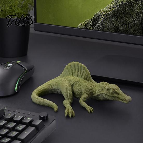 Computer Monitor Dinosaur Accessory 4 Pcs 3D Printed Topper, Fun Office Desk Decor, Toy for Cute Animal Car Dashboard Monitor, TV, Picture Frame Decor