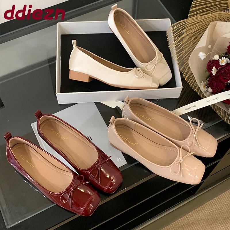 Fashion Fashion Butterfly-Knot Ladies Flats Shoes Luxury Female Soft Footwear Shallow Women Flats Slip On Shoes