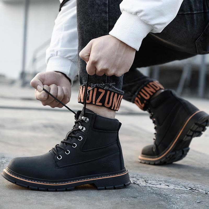 Customized Work Boots Steel Toe Mens Work Shoes Non- slip Puncture-Proof Security Shoes Safety Shoes