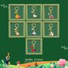 Sports Ball Keychain: Basketball, Football, Volleyball, Badminton, Rugby, Baseball Car Pendant