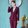 Teroman Women's New Chinese Style Wine Red 6-Piece Professional Suit