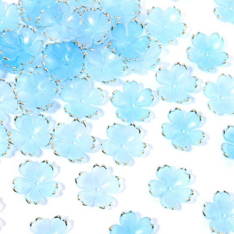 Acrylic Flower Base Featuring Gold Trim for Hair Accessories and Beading Creations In Various Styles