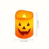 2026 Halloween Decoration Spooky Pumpkin Electronic Candle Light Candlestick for Party Room Haunted House Atmosphere Decor Use