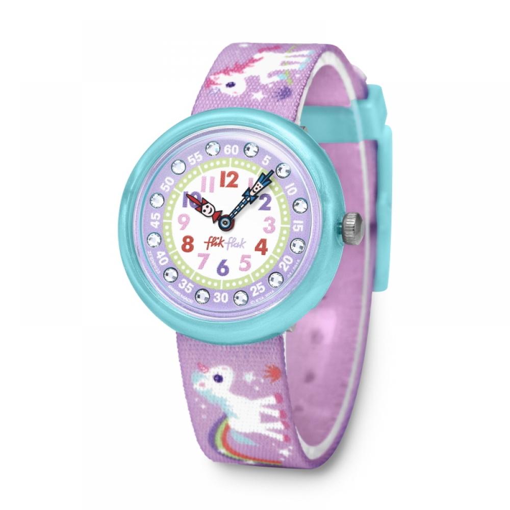 Flick Flock Fbnp033 Sunny Hours Magical Unicorns Kids Nato Watch