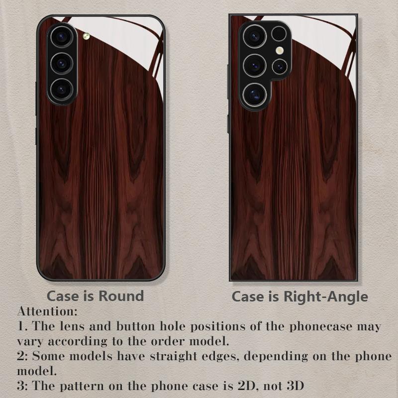 Red Retro Texture Pattern Glass Phone Case for Samsung Galaxy S26 S25 Plus S25 Ultra S24 FE S23 A16 A32 A33 A34 A53 A54 5G