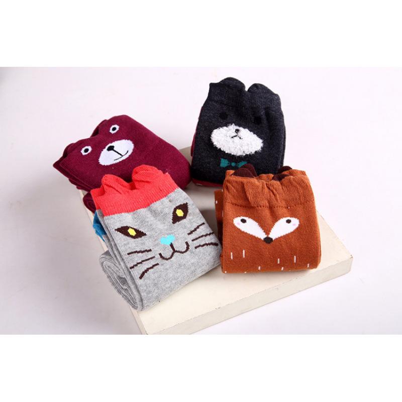 Children's Cartoon Cotton Mid-Calf Socks - Toddler & Baby Girl Long Socks