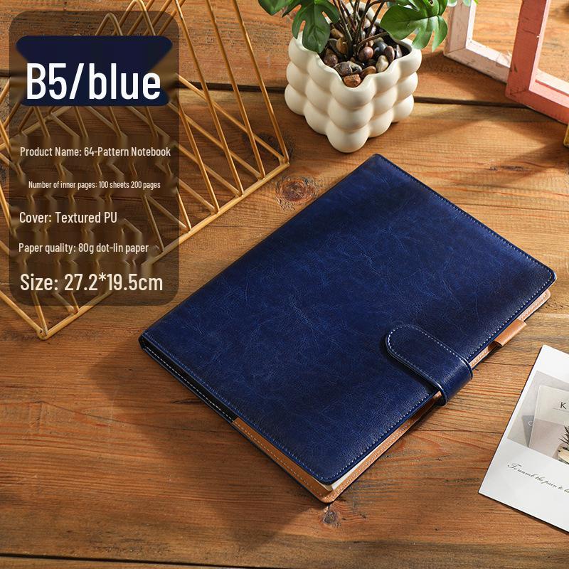 Premium Leather Business Notebook - Customizable Logo, Thickened Cover, Loose-leaf Design, Ideal for Meetings or Creative Journaling