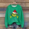 Women's Christmas Print Cardigan Long Sleeve Round Neck Knit Top