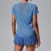 Women's Breathable Quick-Dry Mesh Short Sleeve Yoga Top – Loose Fit Fitness Training T-Shirt
