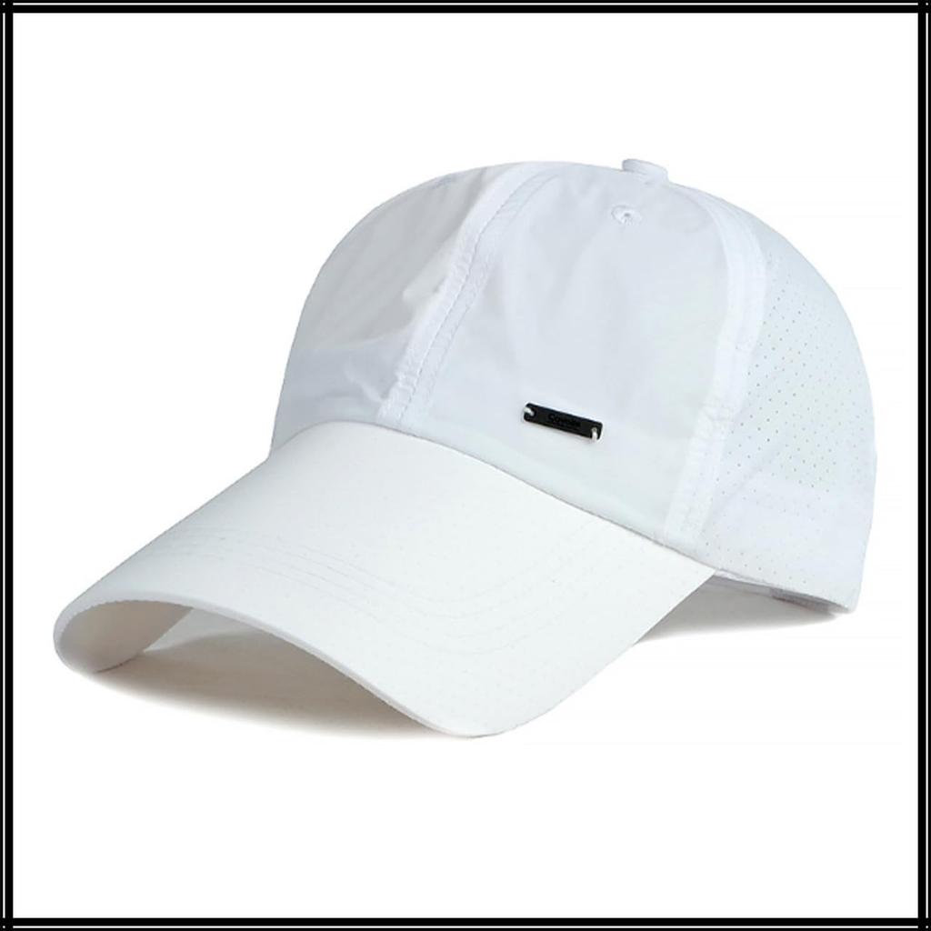 Baseball CA852 [White Fang] Hat, Cap, Mesh, Logo, Brim, Cap, Stylish, Unisex, Cool, Men's (Black)