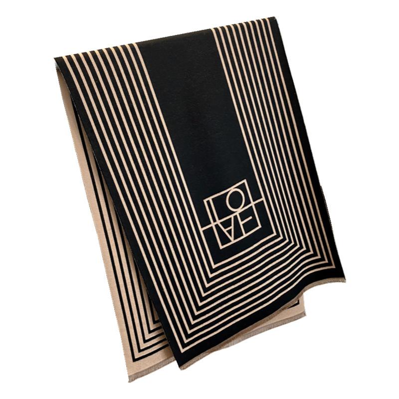 Eșarfă din imitație de cașmir cu imprimeu de iarnă pentru femei, pătură groasă, șal, design