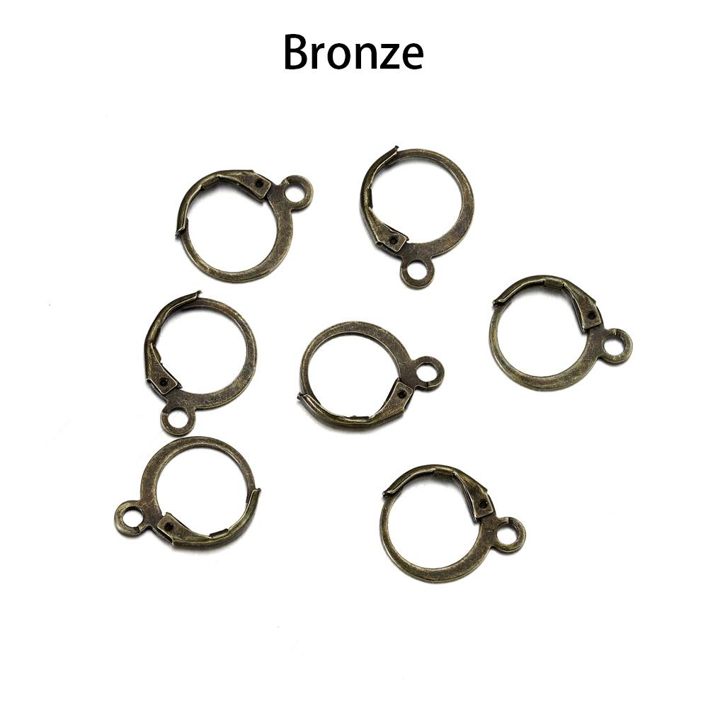 50pcs/lot Gold Silver French Lever Earring Hooks Wire Settings Base Hoops Earrings For DIY Jewelry Making Supplies Wholesale