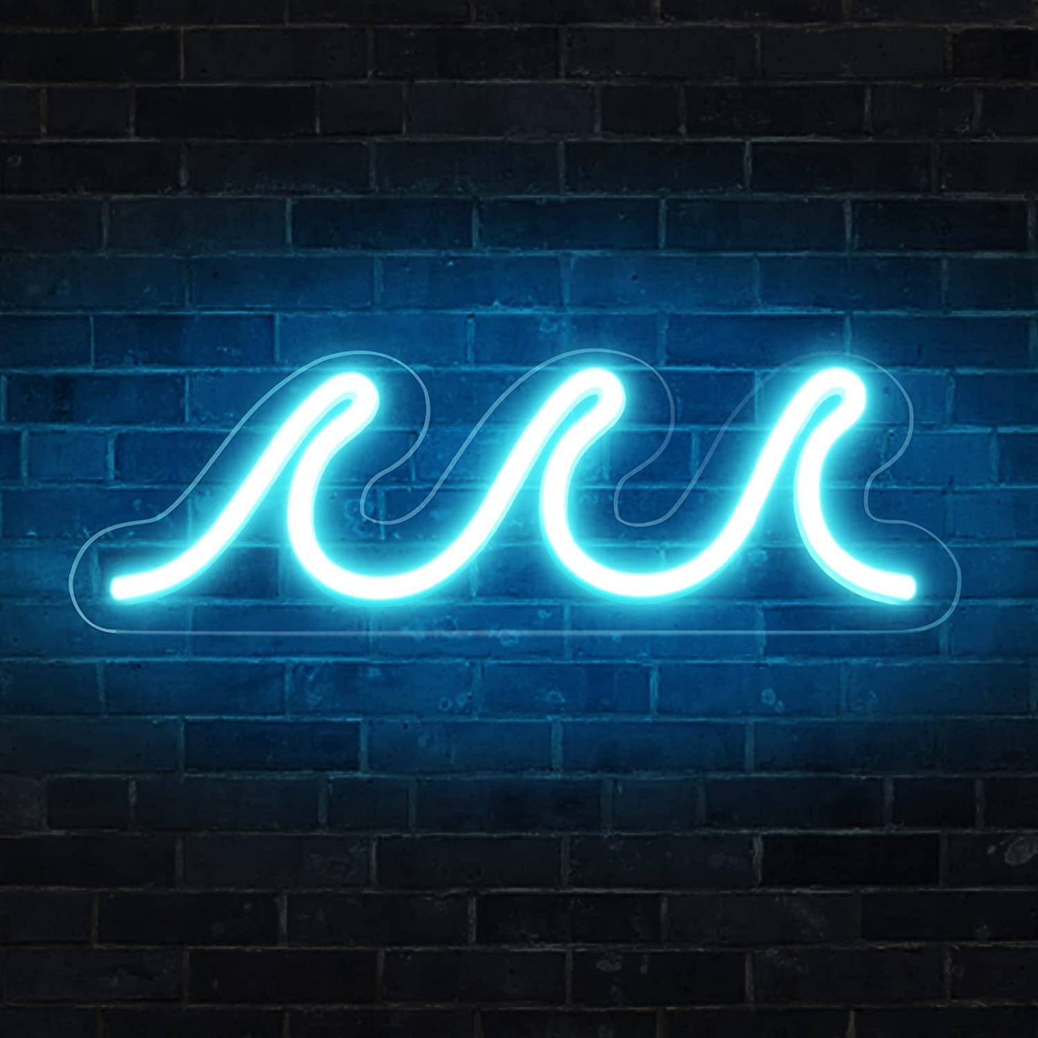 

IMEGINA Wave Neon Sign, LED Interior Light, 5 Brightness Levels, USB Powered, Perfect for Bars, Cafes, Izakayas, and Coffee Shops, Decorate Your Room