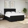 Box Spring Bed with Mattress Black 200x200 Cm Fabric