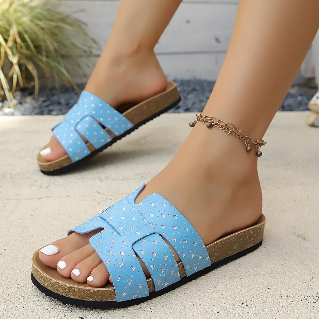 Women's Casual Slip On Flat Sandals Comfortable Summer Footwear Lightweight Breathable Soft Sole Open Toe Slides