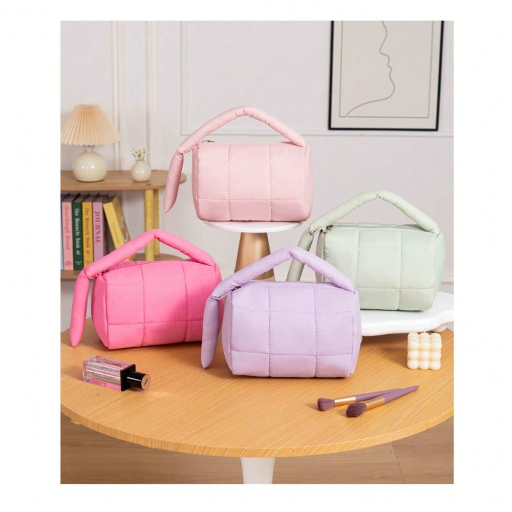 New Cosmetic Bag Portable Portable Large Capacity High Value Candy Color Storage Toilet Bag