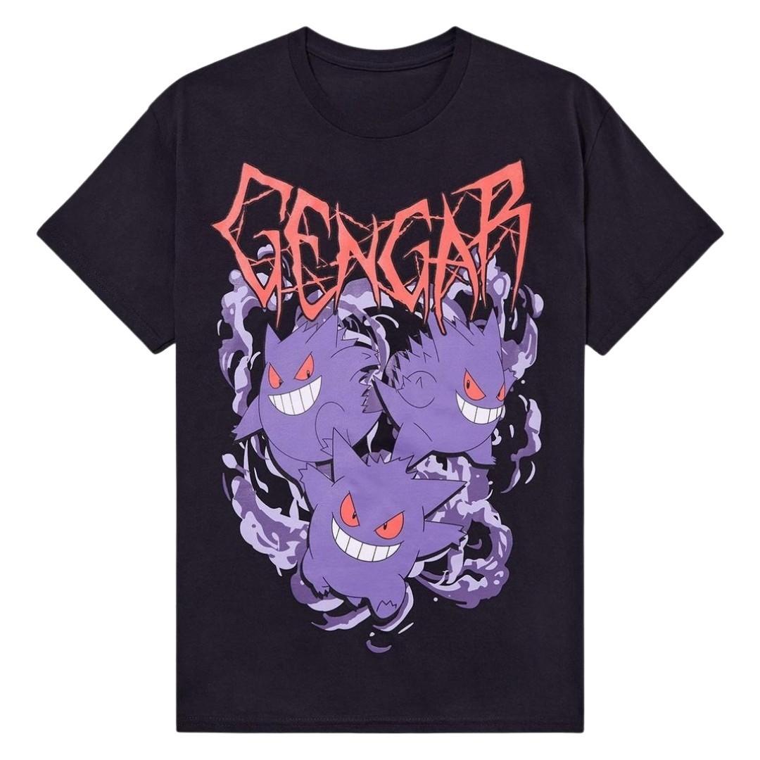 Pokémon Gengar Collage T-Shirt Mens Womens Tees Top, Gengar Anime Shirt, Retro Japan Phantom Pokemon XL