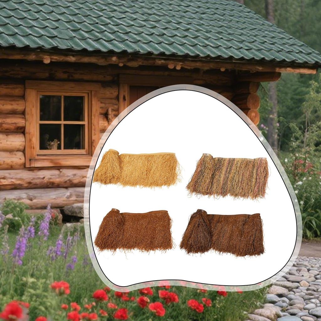 Artificial Thatch Roof Roll Synthetic Thatch Panel Garden Pavilion Decor Bar Hut Grass for Bar