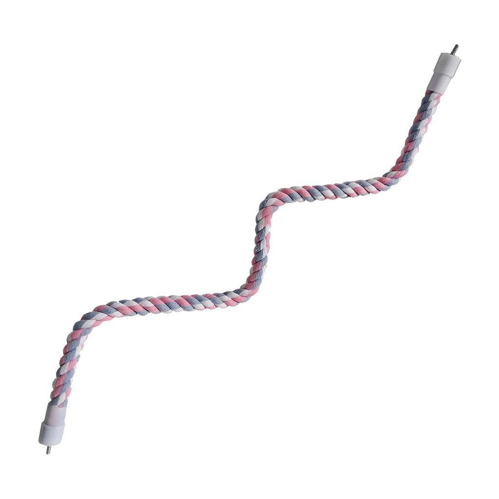 Rotate Cotton Rope Climbing Ropes Bungee Bird Toys Bird Rope Cotton Rope Bird Perch for Budgie Lovebird Cockatiel Finch Macaw