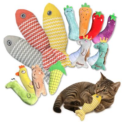 HafaAdai Cat Toys, Plush Toys, Solitaire Fish and Catnip Toys, 13-Piece Set, Chew Toys