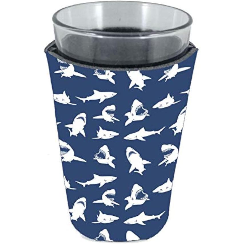 Shark Pattern Pint Glass Coolie