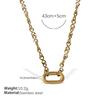 Vacation Wind Ocean Theme DIY Pendant Necklace Stainless Steel Gold Plated Fashion Versatile Jewelry Women