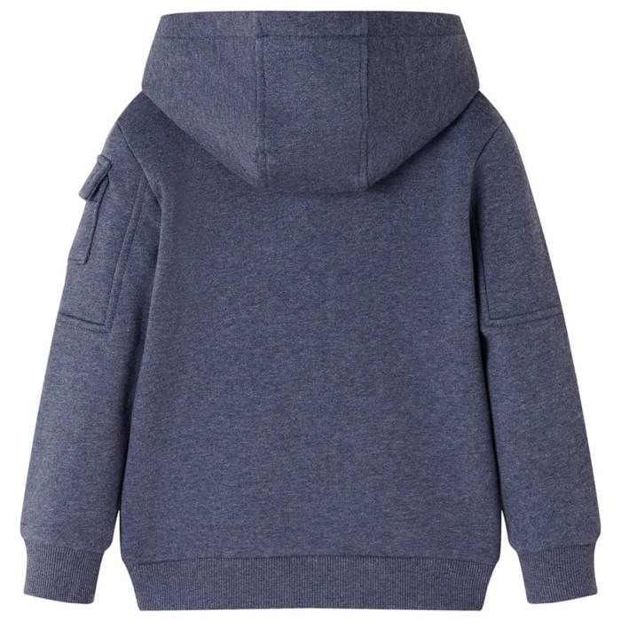 Children's Zip-up Hoodie Dark Blue Marl 92/104/116/128/140