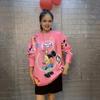 2024 European-Style Cartoon Loose Plus-Size Rhinestone Sweater for Women - Autumn/Winter Long Sleeve Knit Top
