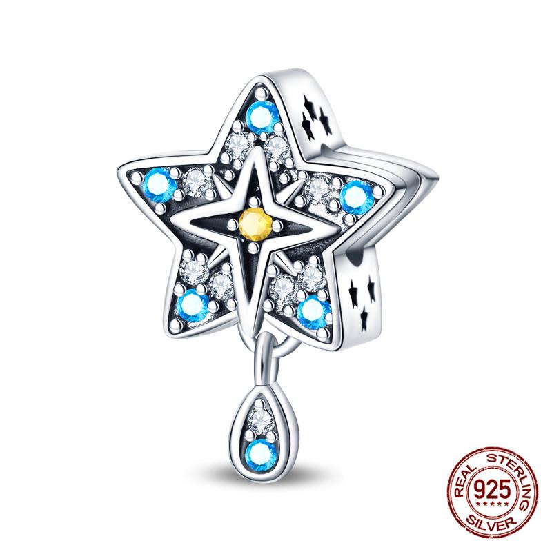 Genuine Copper Tarot Style Cards Sun Celestial Star Moon Charms Fit Authentic Bracelets Women'S Jewelry Making Birthday Gift