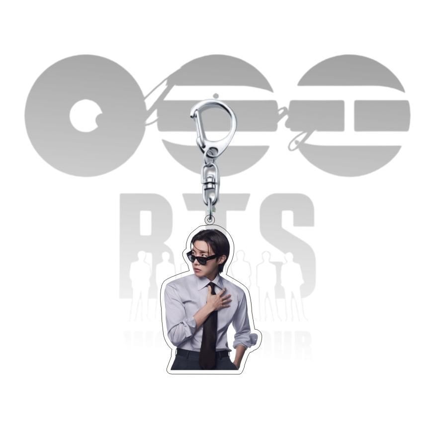 BTS Formal Suit Style Keychain, Bangtan Boys Business Casual Photo Keyring, Kpop Idol ARMY Fans Bag Pendant(Jin RM Suga Jimin V J-Hope Jungkook)