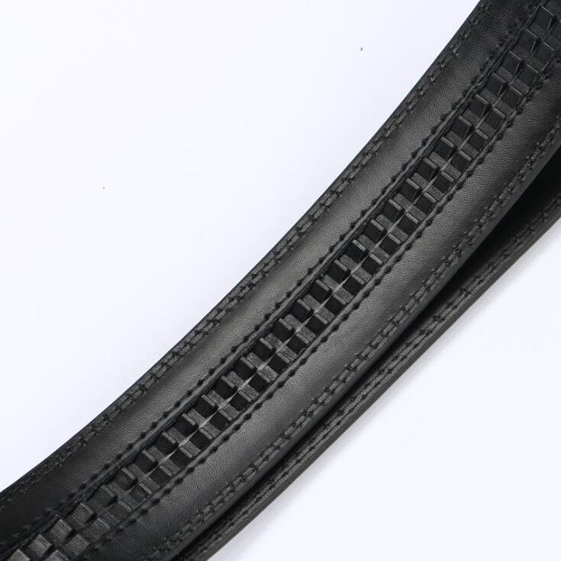 Men's Automatic Buckle Belts No Buckle 3.5cm Belt Body without Buckle High Quality Male PU Leather Strap Jeans Belt Wide