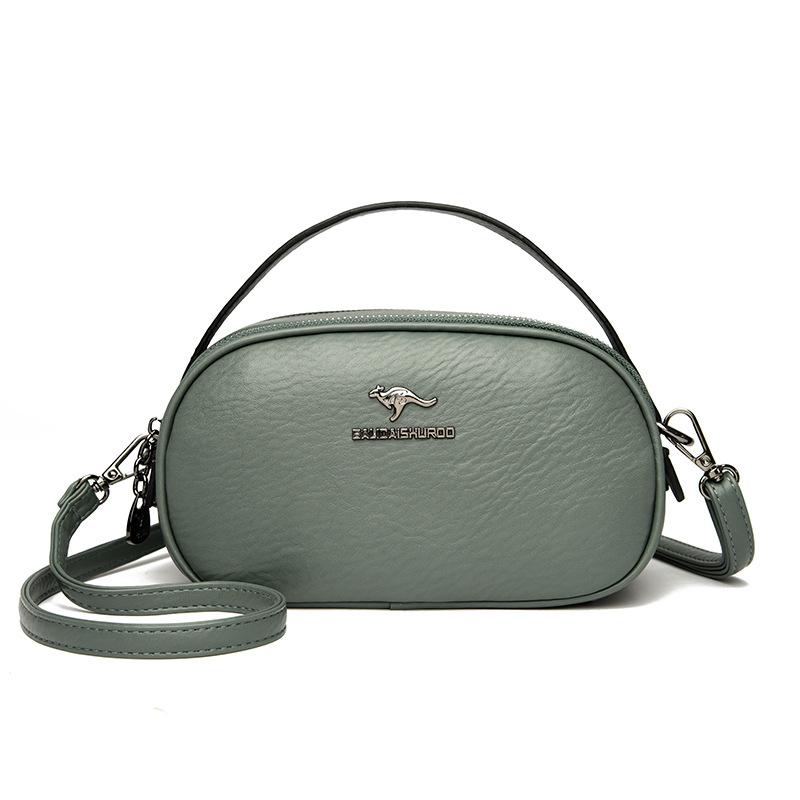 Fashionable Round Small Bag for Women New Shoulder Bag Solid Color Casual Large Capacity Mobile Phone Bag for Women