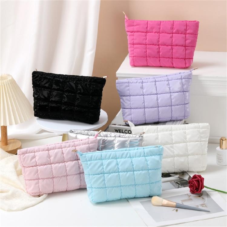 Puffer Makeup Bag Quilted Cosmetic Pouch for Women Large Travel Toiletry Organizer Suitable for Various Occasion
