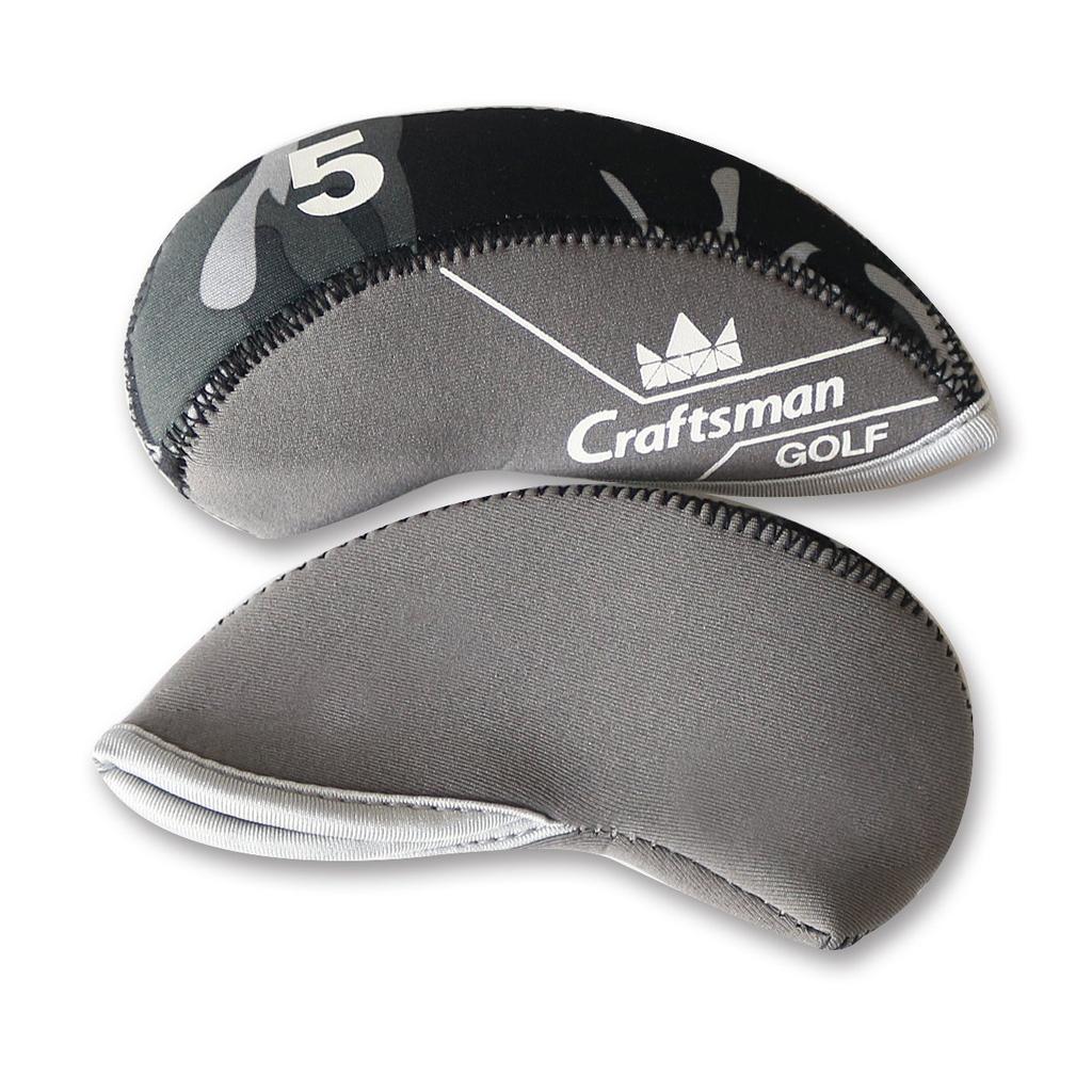 CRAFTSMAN Golf Iron Covers, 10-Piece Set (4-9, PW, AW, SW, LW), Neoprene Club Headcovers, Men's, Stretchy, Camouflage Pattern
