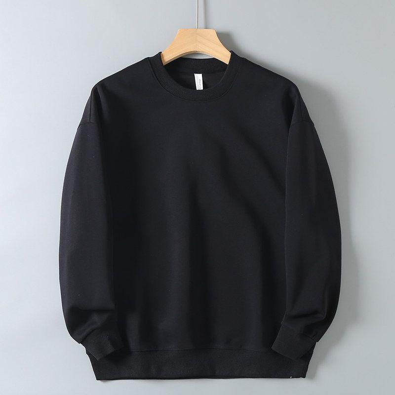 Export Foreign Trade Orders Autumn New Men's Round Neck Pullover Sweatshirt Solid Color Simple Versatile Loose Casual Top